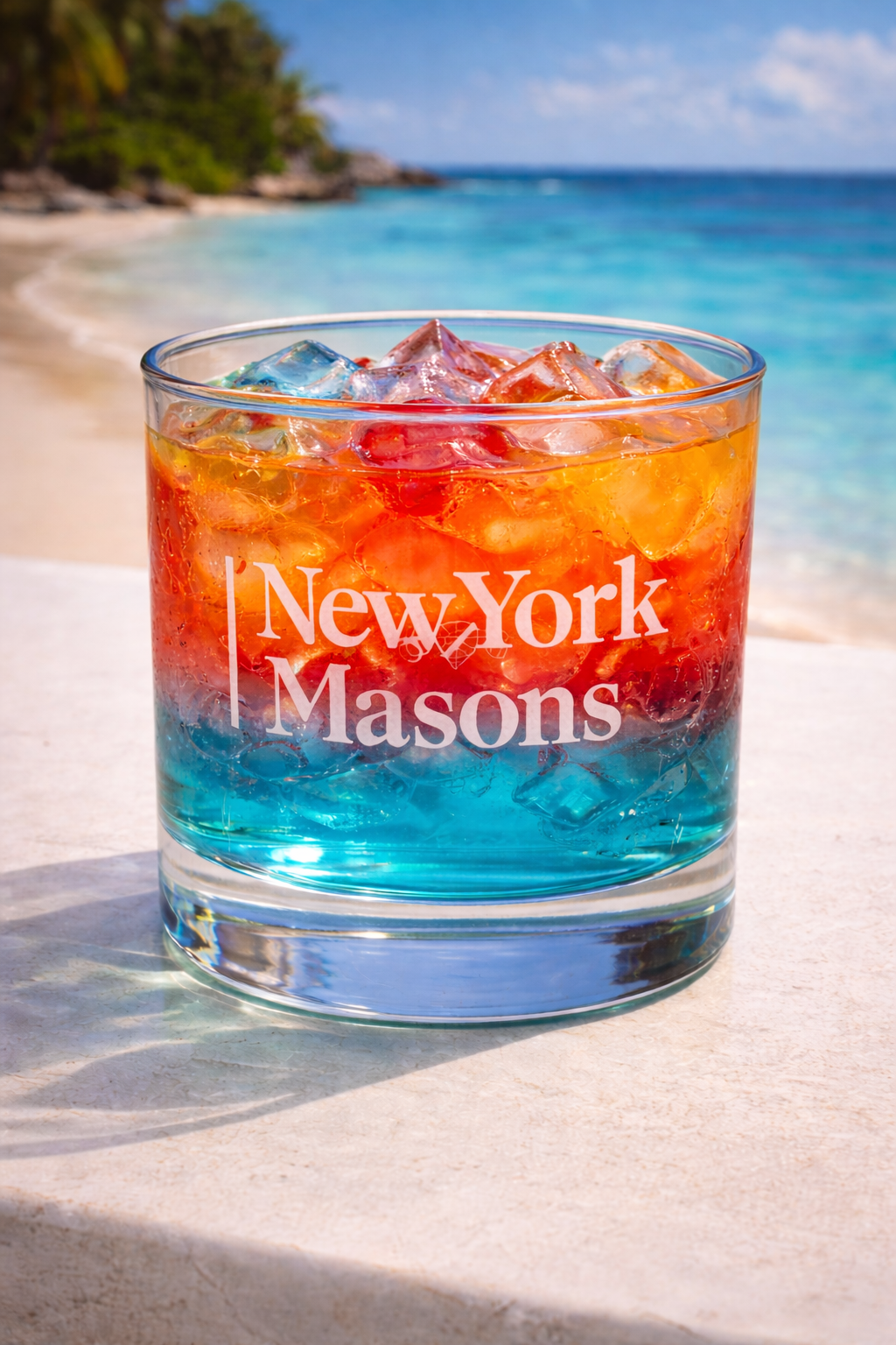 New York Masons Rocks Glass Set - 2 Piece Collection