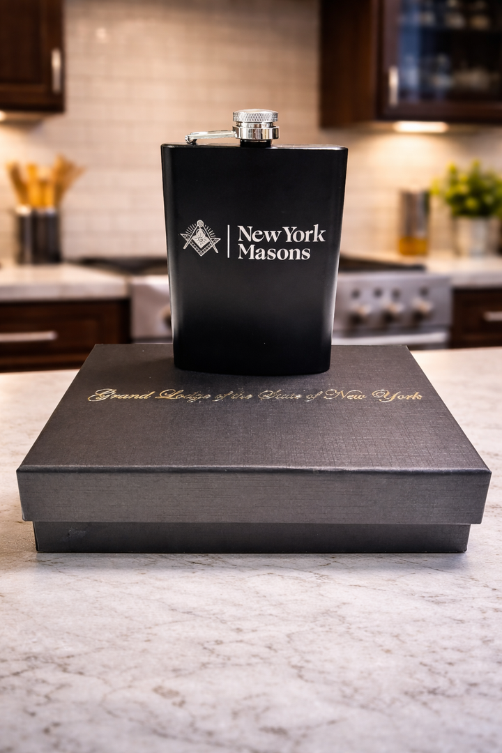 Personalized NY Masons 8oz Flask